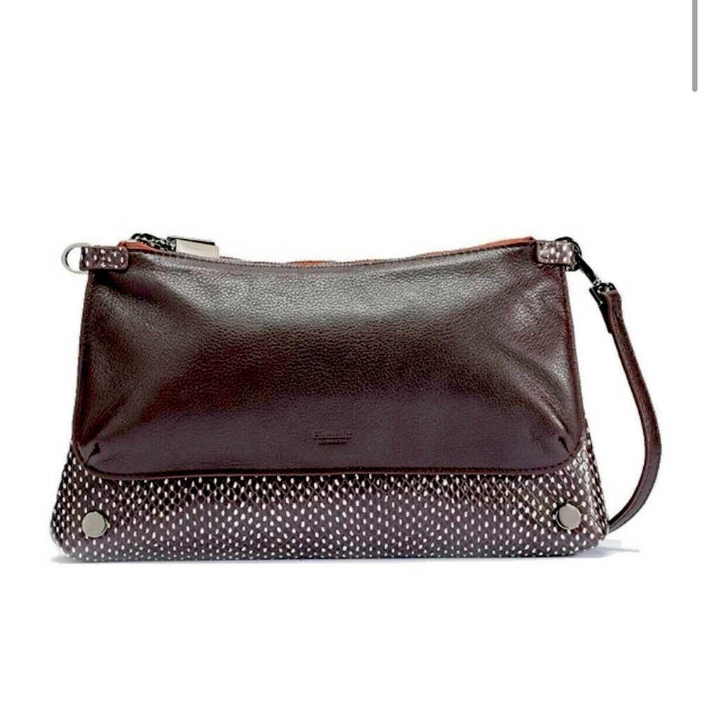 NWOT Hammitt Nathan Pebble Leather Double Pouch Crossbody Bag $295